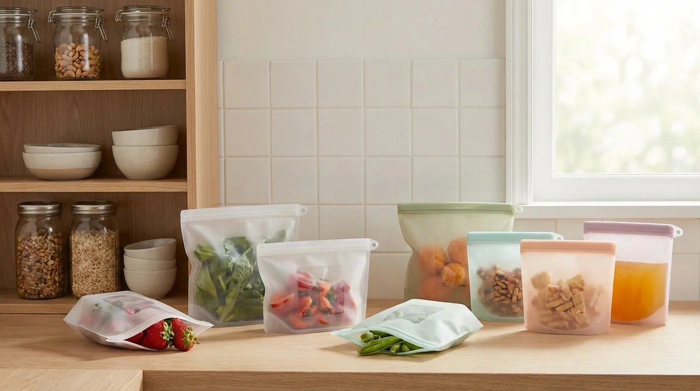 Bolsas reutilizables de silicona para conservar alimentos