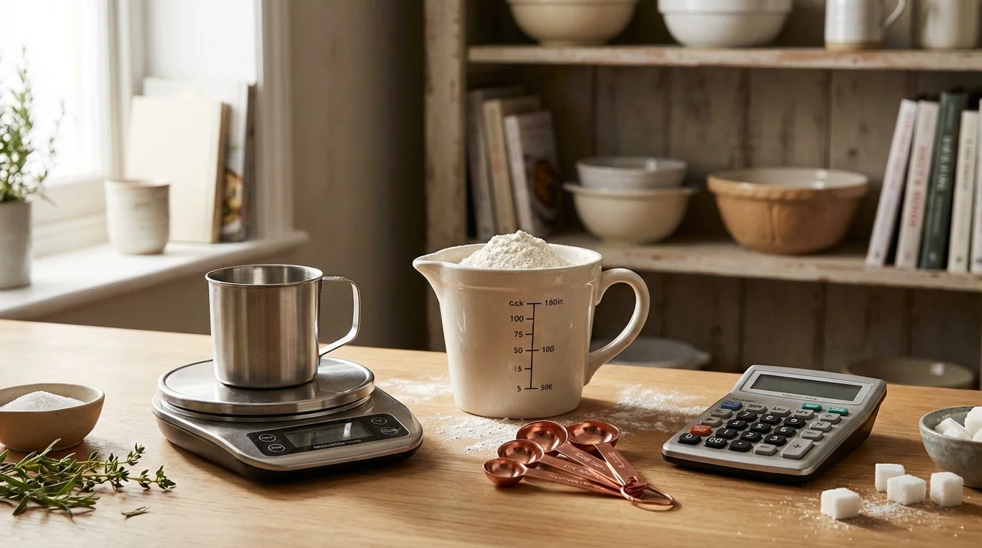 Calculadora de Medidas de Cocina: Convierte Gramos, Tazas, Cucharadas y Más