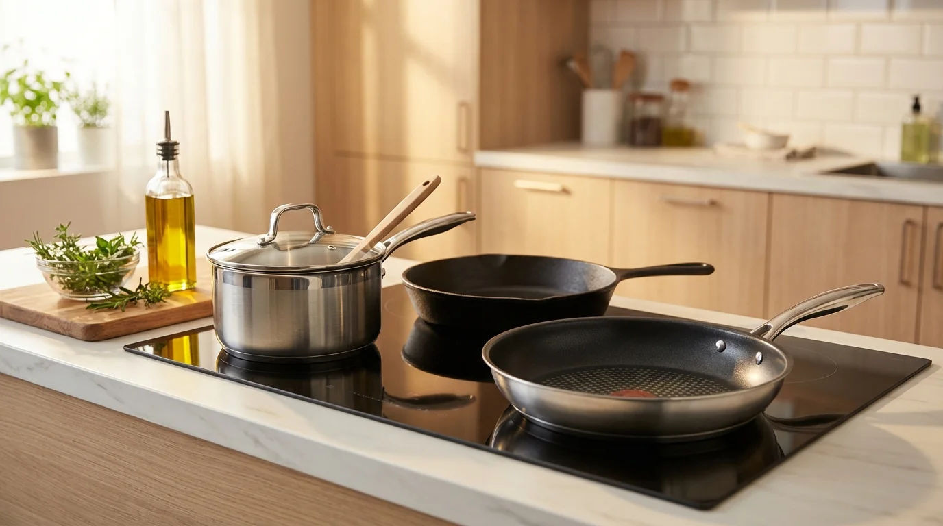 Cocina de inducción: qué ollas y sartenes sirven