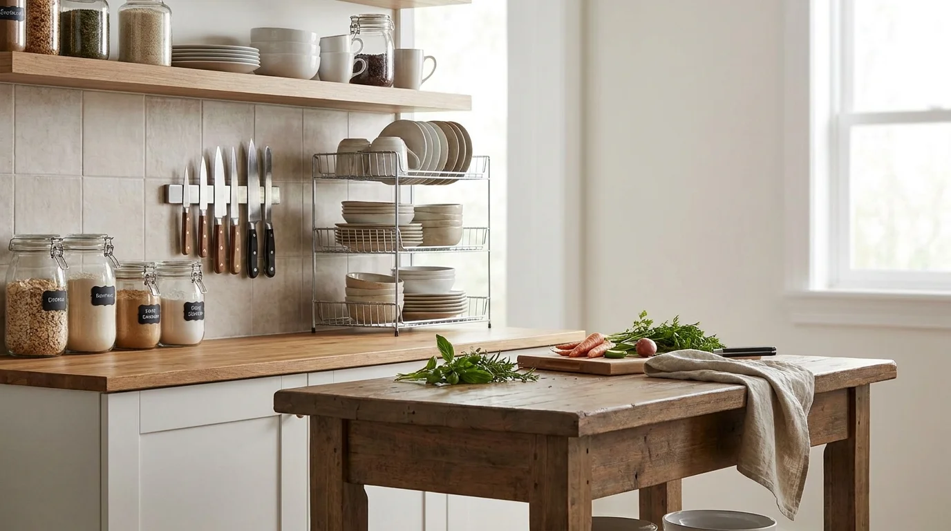 Cómo organizar una cocina pequeña: trucos y soluciones