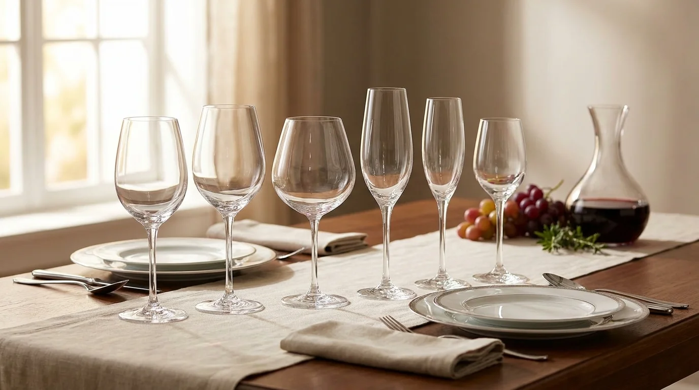 Copas de vino de cristal: tipos según la uva
