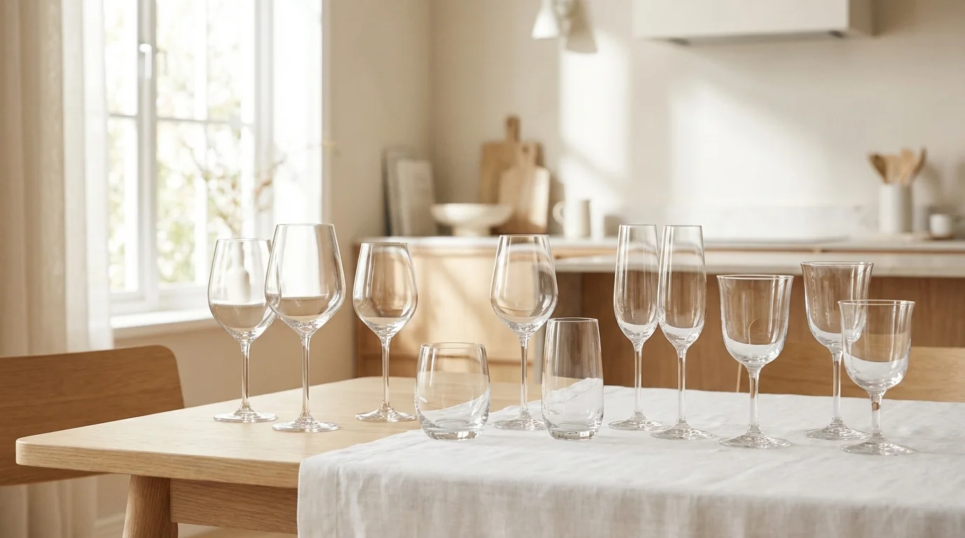 Cristalería completa para el hogar: qué copas y vasos necesitas