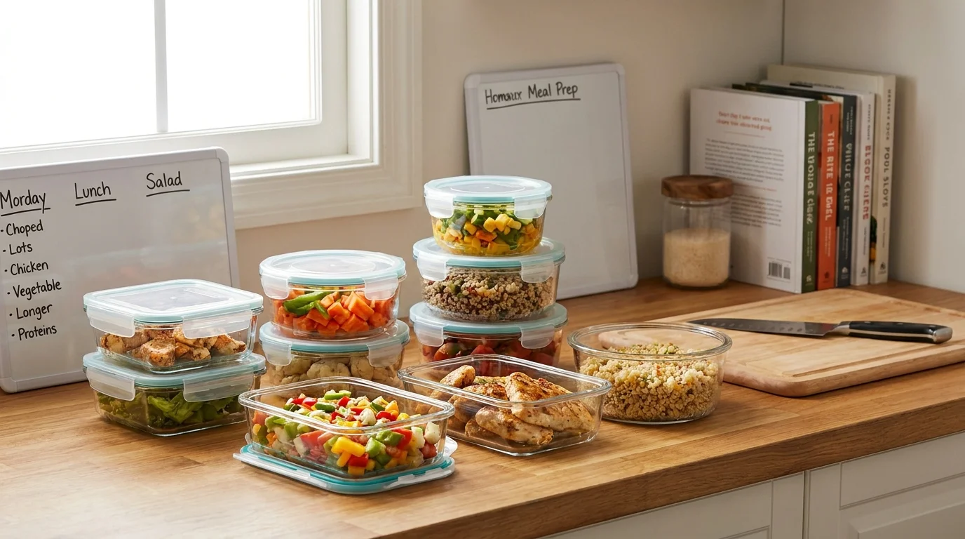 Guía de meal prep: los mejores recipientes y organización