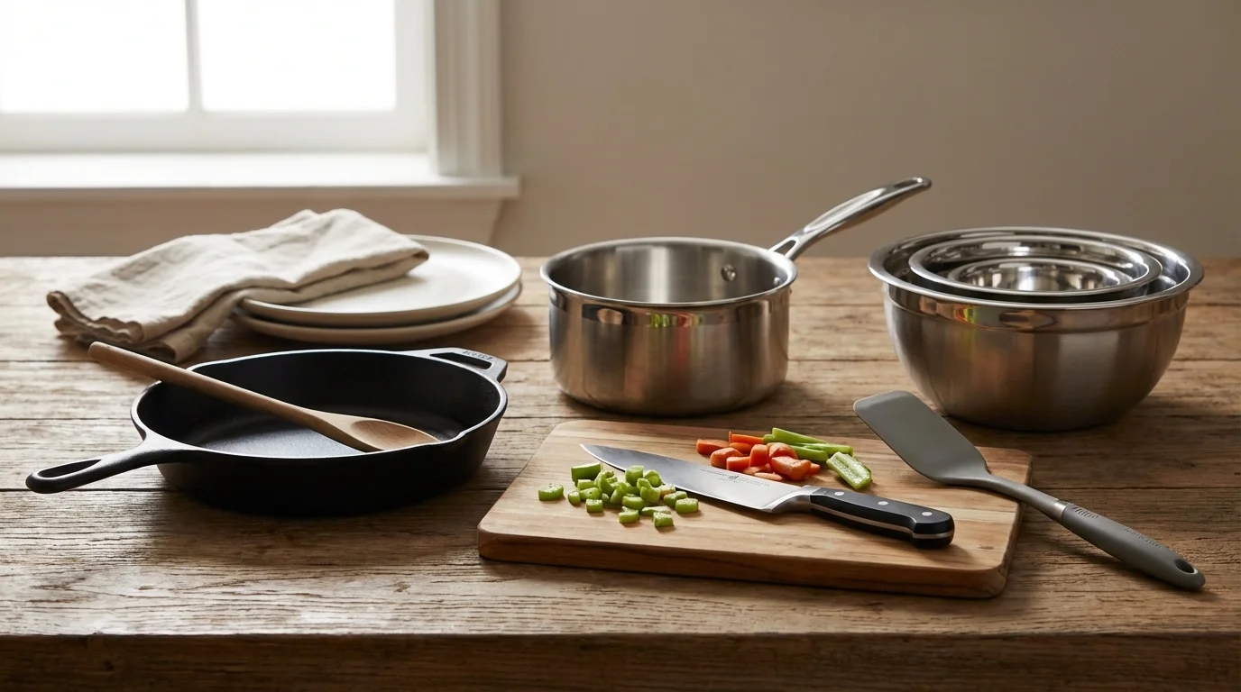 Menaje imprescindible para tu primera cocina