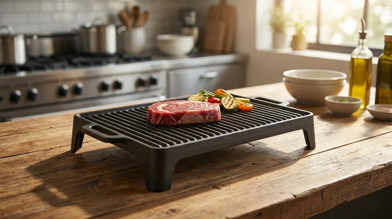 Parrilla grill para cocina: carne a la plancha en casa