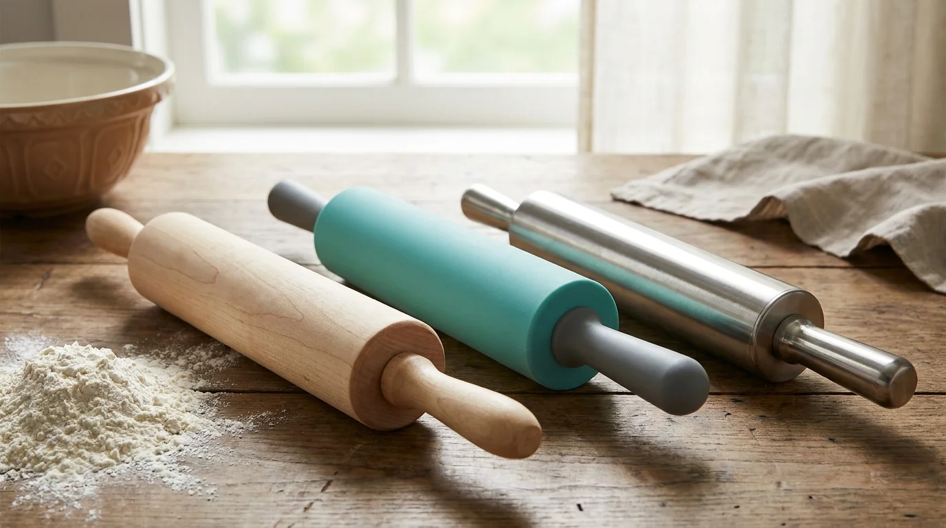 Rodillo de cocina: madera, silicona o acero inoxidable