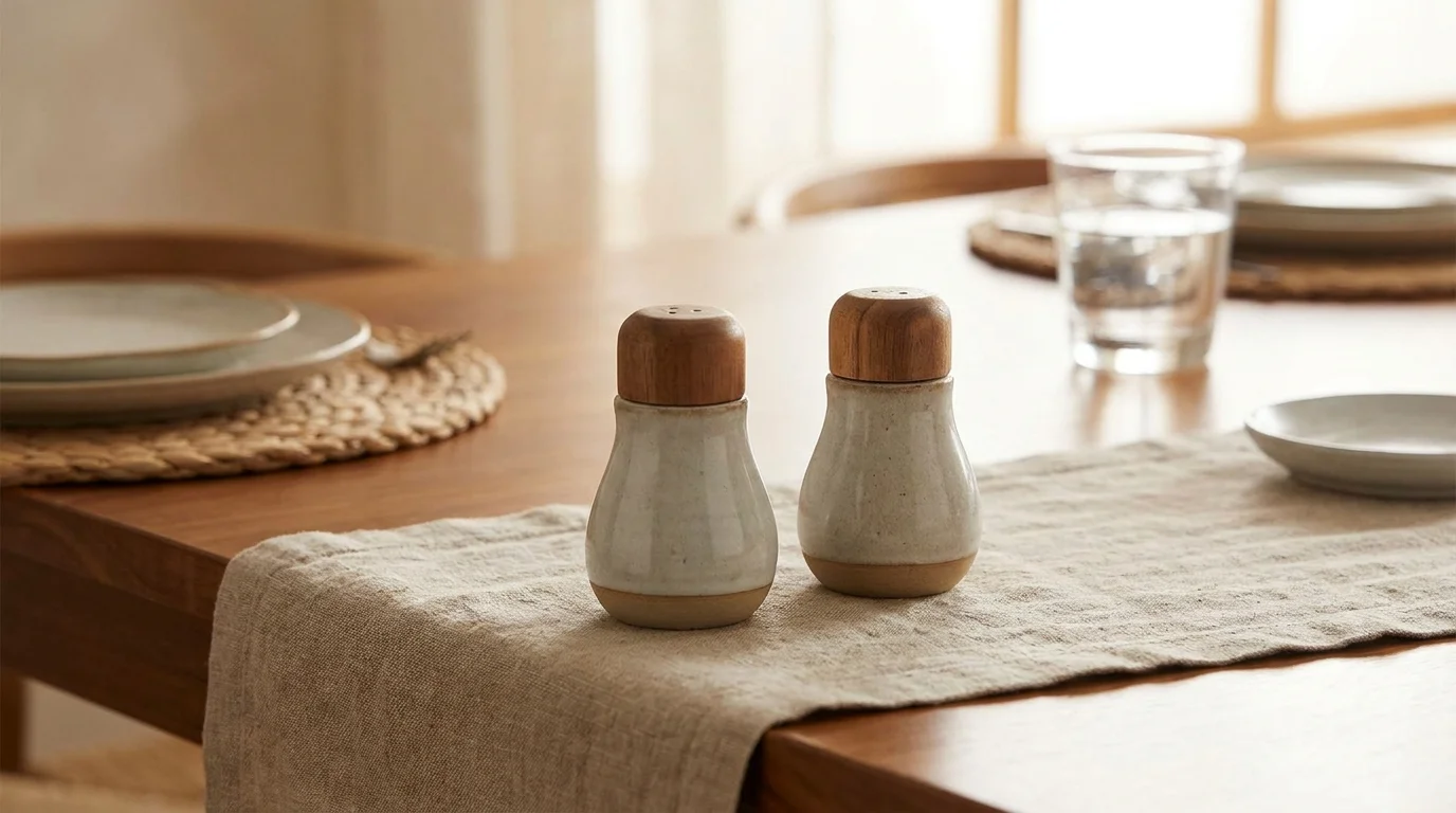Salero y pimentero de mesa: juegos con estilo