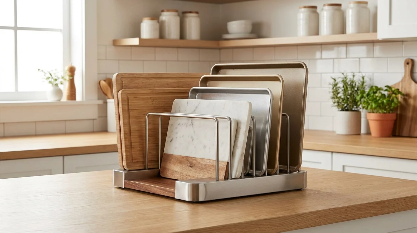 Soporte para tablas de cortar y bandejas de horno