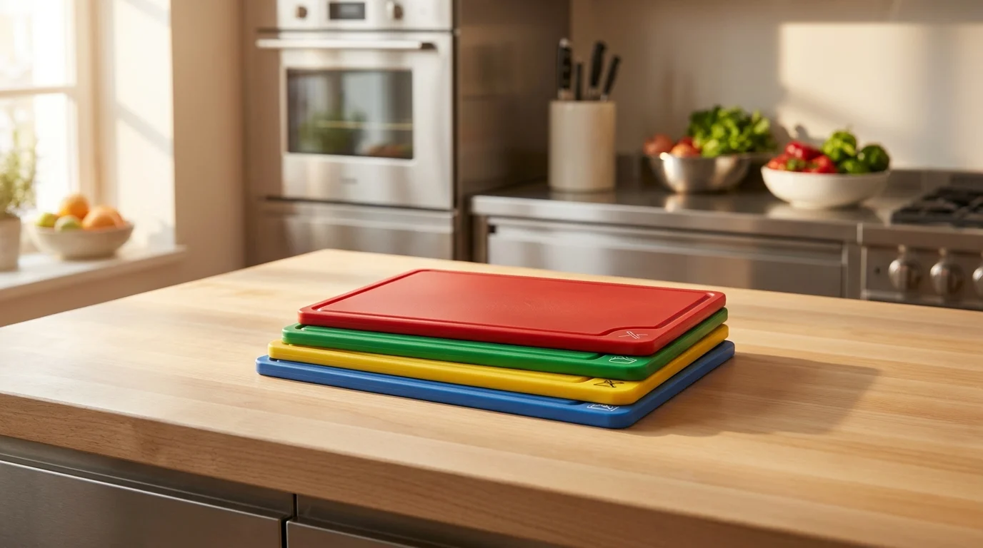 Tabla de cortar de plástico higiénica por colores