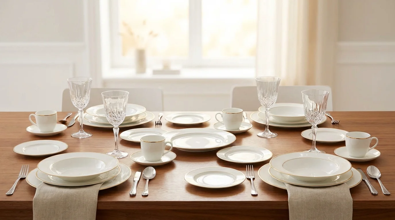 Vajilla completa de porcelana: elegancia en tu mesa